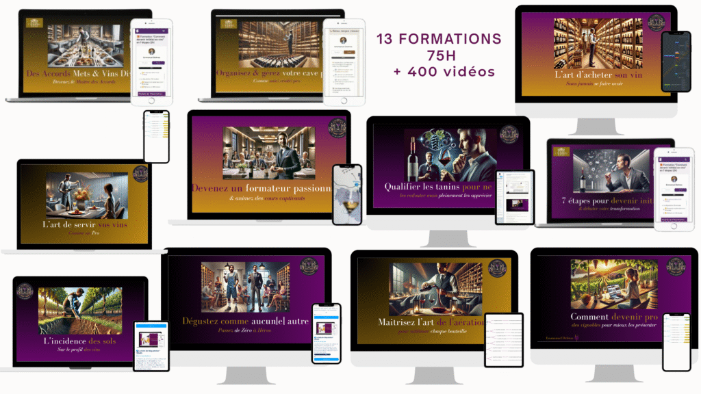 Le programme d'oenologie et ses 13 formations pour apprendre le vin et devenir expert