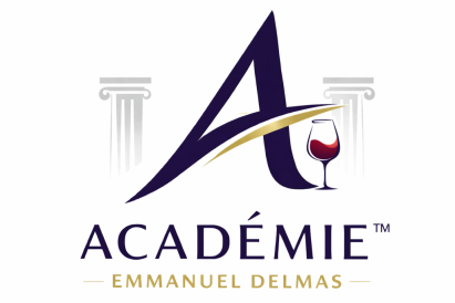 Logo Académie verre rouge vague Académie Emmanuel Delmas